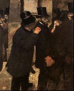 Edgar Degas At the Stock Exchange USA oil painting artist